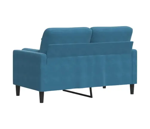 Divvietīgs Dīvāns Ar Spilveniem, Zils, 120 Cm, Samts Vidaxl