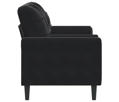 2-Kohaline Diivan Patjadega, Must, 140 cm Samet