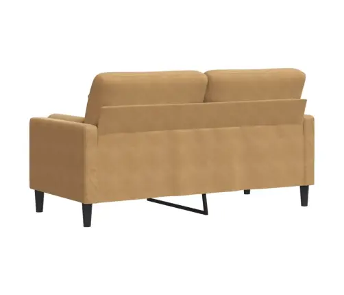 Divvietīgs Dīvāns Ar Spilveniem, Brūns, 140 Cm, Samts Vidaxl