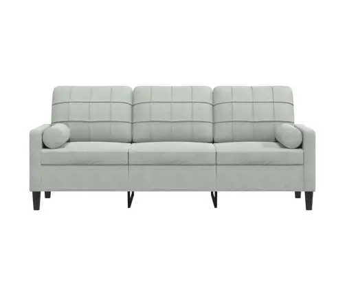 3-Kohaline Diivan Patjadega, Helehall, 180 cm Samet