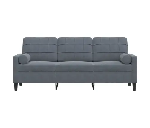 3-Kohaline Diivan Patjadega, Tumehall, 180 cm Samet