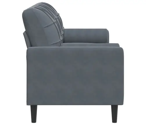 3-Kohaline Diivan Patjadega, Tumehall, 180 cm Samet