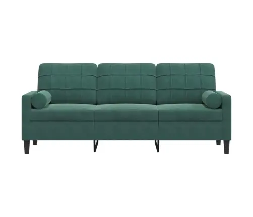 3-Kohaline Diivan Patjadega, Tumeroheline, 180 cm Samet