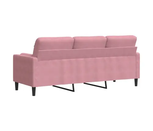 Trīsvietīgs Dīvāns Ar Spilveniem, Rozā, 180 Cm, Samts Vidaxl Trīsvietīgs Dīvāns Ar Spilveniem, Rozā, 180 Cm, Samts Vidaxl