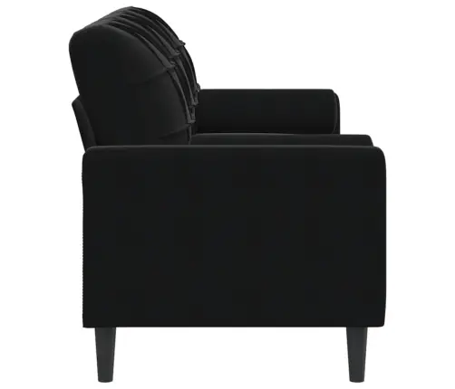 3-Kohaline Diivan Patjadega, Must, 180 cm Samts