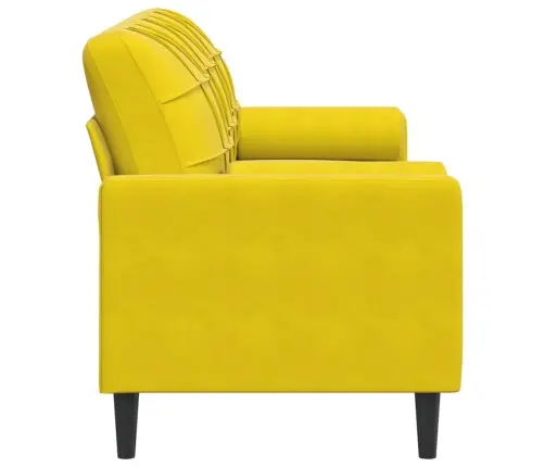 3-Kohaline Diivan Patjadega, Kollane, 180 cm Samet