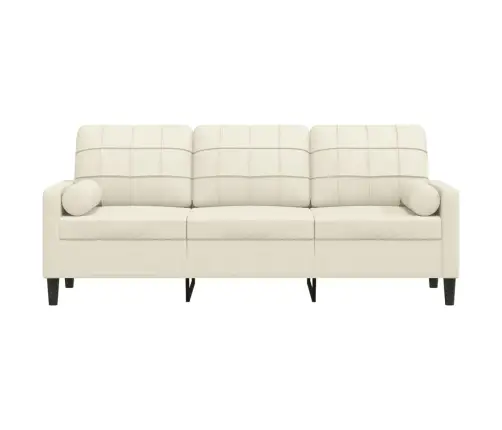 3-Kohaline Diivan Patjadega, Kreemjas, 180 cm Samet