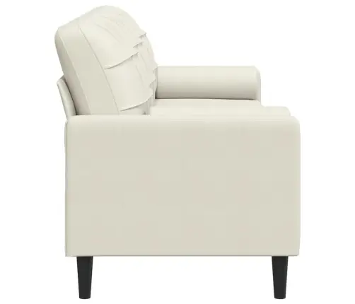 Trīsvietīgs Dīvāns Ar Spilveniem, Krēmkrāsas, 210 Cm, Samts Vidaxl