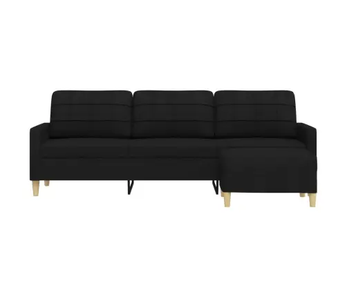 3-Kohaline Diivan Jalapingiga, Must, 210 cm Kangas