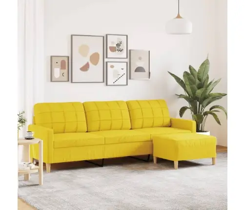 3-Kohaline Diivan Jalapingiga, Helekollane, 210 cm Kangas