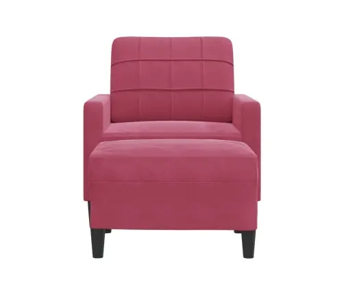 Atpūtas Krēsls Ar Kājsoliņu, 60 Cm, Vīnsarkans Samts Vidaxl