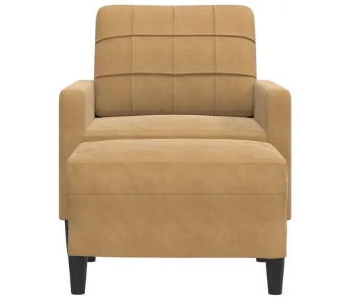 Krėslas Su Pakoja, Rudos Spalvos, 60cm Aksomas