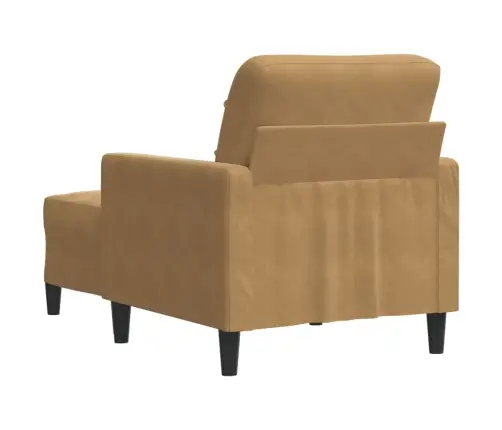 Krėslas Su Pakoja, Rudos Spalvos, 60cm Aksomas