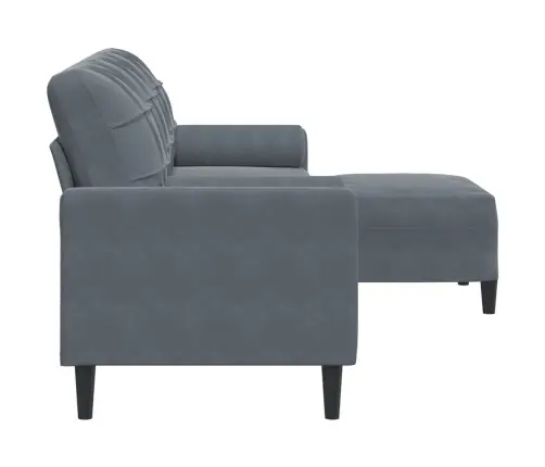 3-Kohaline Diivan Jalapingiga, Tumehall, 210 cm Samet