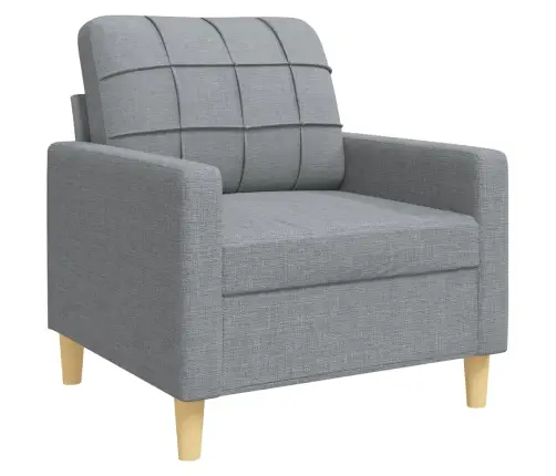 Trīsdaļīgs Dīvānu Komplekts, Gaiši Pelēks Audums Vidaxl