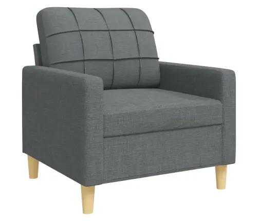 Trīsdaļīgs Dīvāna Komplekts, Tumši Pelēks Audums Vidaxl