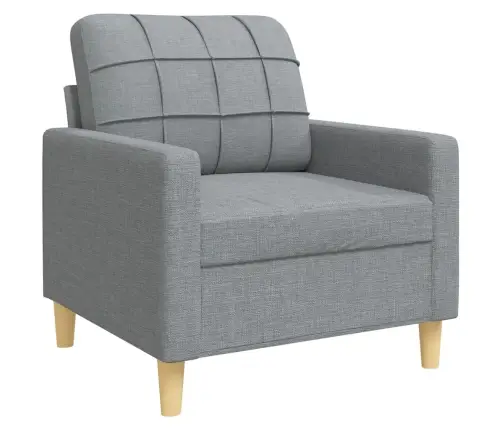 Trīsdaļīgs Dīvānu Komplekts Ar Spilveniem, Gaiši Pelēks Audums Vidaxl