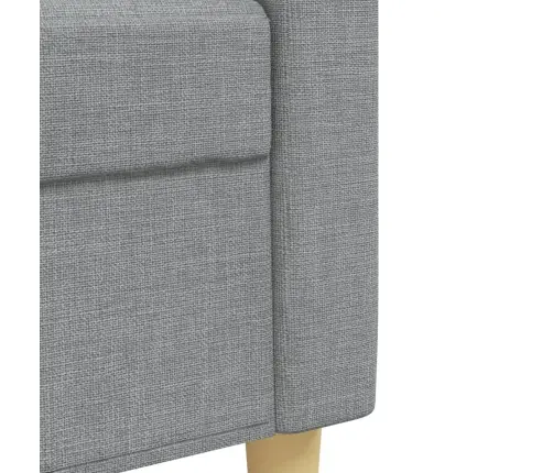 Trīsdaļīgs Dīvānu Komplekts Ar Spilveniem, Gaiši Pelēks Audums Vidaxl