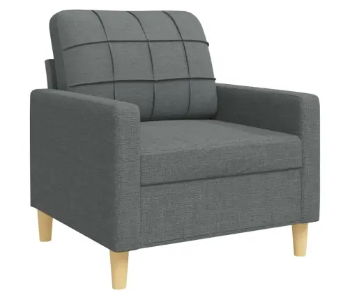 Trīsdaļīgs Dīvānu Komplekts Ar Spilveniem, Tumši Pelēks Audums Vidaxl