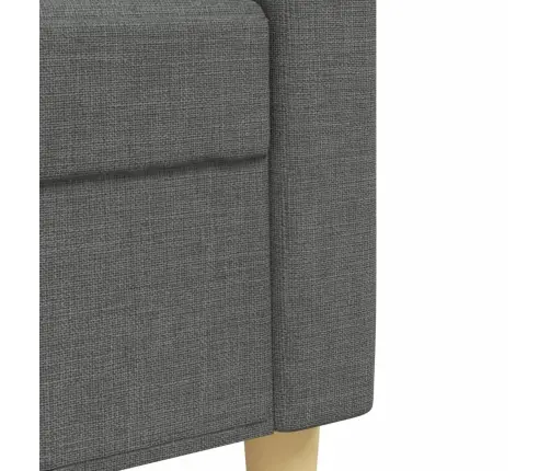 Trīsdaļīgs Dīvānu Komplekts Ar Spilveniem, Tumši Pelēks Audums Vidaxl