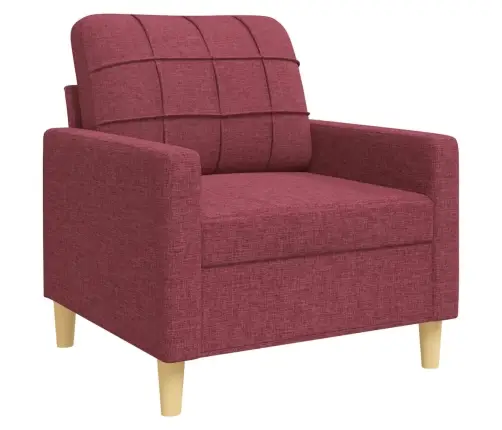 3-Osaline Diivanikomplekt Patjadega, Veinipunane, Kangas