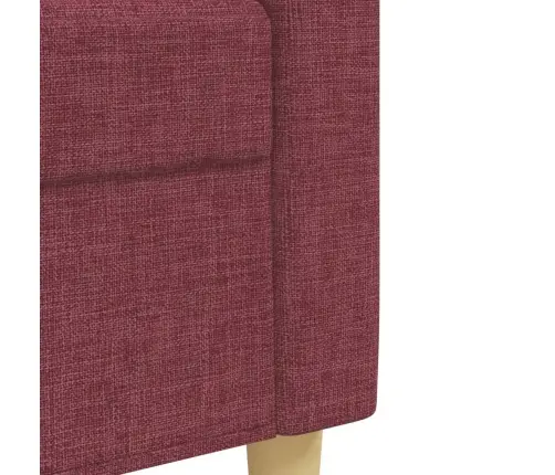 3-Osaline Diivanikomplekt Patjadega, Veinipunane, Kangas