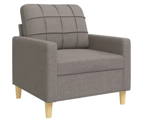 Sofos Komplektas Su Pagalvėmis, 3 Dalių, Taupe, Audinys