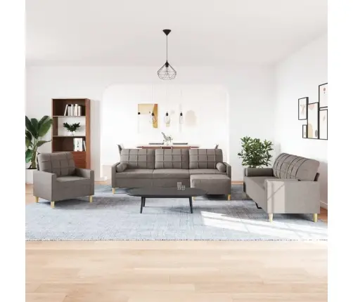 Četrdaļīgs Dīvānu Komplekts Ar Kāju Balstu Un Spilveniem Vidaxl