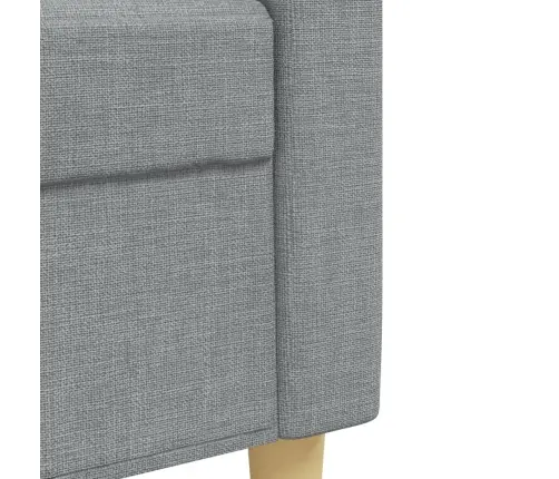 Divdaļīgs Dīvānu Komplekts, Gaiši Pelēks Audums Vidaxl