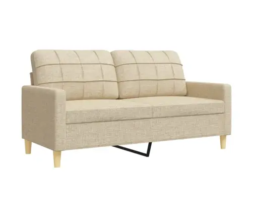 Divdaļīgs Dīvānu Komplekts, Krēmkrāsas Audums Vidaxl