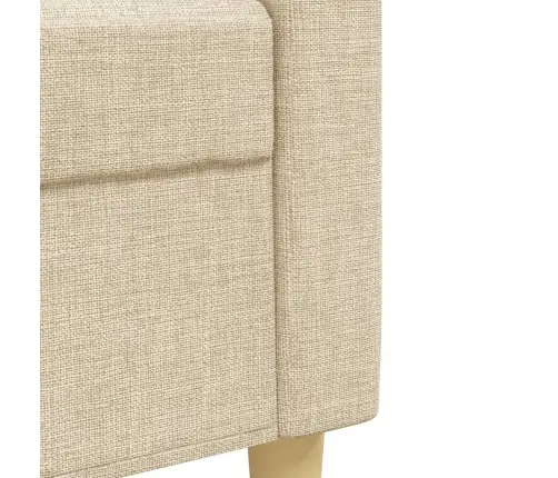 Divdaļīgs Dīvānu Komplekts, Krēmkrāsas Audums Vidaxl