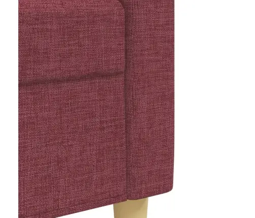 3-Osaline Diivanikomplekt Patjadega, Veinipunane, Kangas
