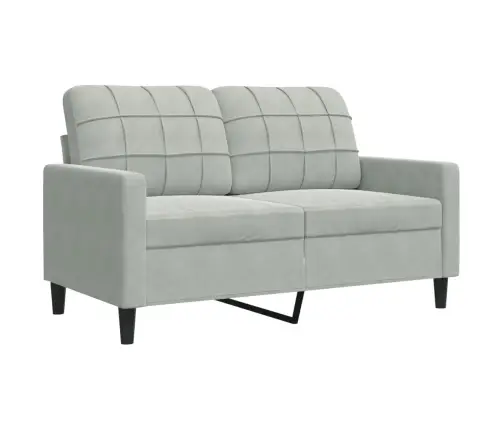 Sofos Komplektas Su Pagalvėlėmis, 4 Dalių, Pilkas, Aksomas