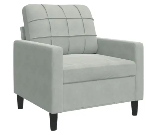 Trīsdaļīgs Dīvānu Komplekts Ar Spilveniem, Gaiši Pelēks Samts Vidaxl