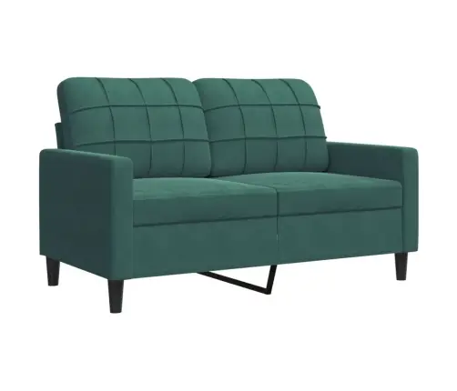 Trīsdaļīgs Dīvānu Komplekts Ar Spilveniem, Tumši Zaļš Samts Vidaxl