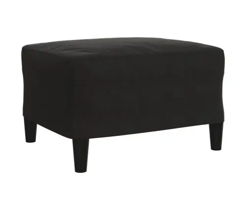 Sofos Komplektas Su Pagalvėlėmis, 4 Dalių, Juodas, Aksomas