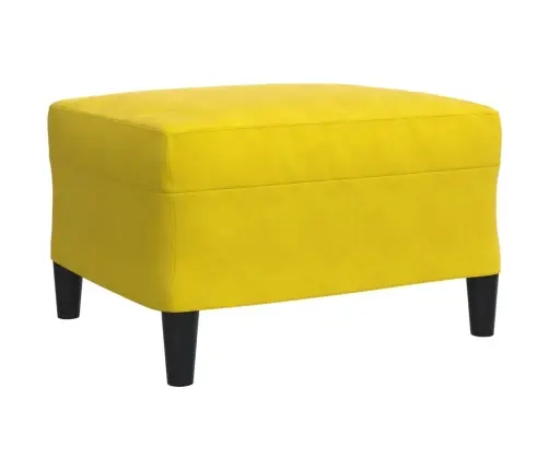 Četrdaļīgs Dīvānu Komplekts Ar Spilveniem, Dzeltens Samts Vidaxl