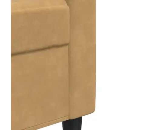 Četrdaļīgs Dīvānu Komplekts Ar Spilveniem, Brūns Samts Vidaxl