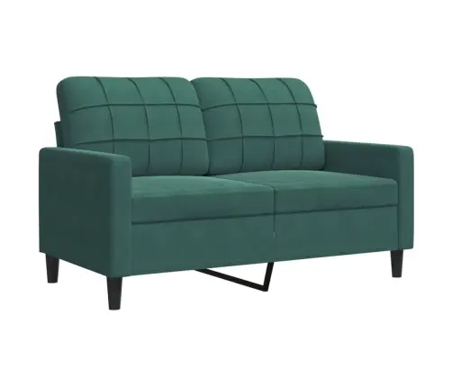 Divdaļīgs Dīvānu Komplekts Ar Spilveniem, Tumši Zaļš Samts Vidaxl