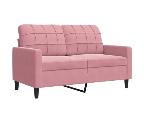 Sofos Komplektas Su Pagalvėlėmis, 2 Dalių, Rožinis, Aksomas