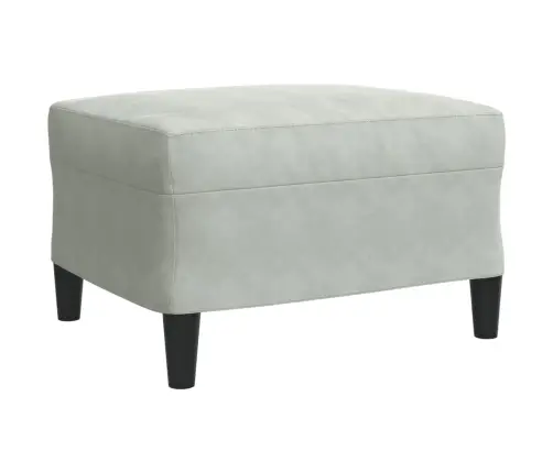 Trīsdaļīgs Dīvānu Komplekts Ar Spilveniem, Gaiši Pelēks Samts Vidaxl