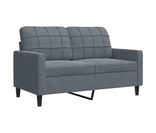 3-Osaline Diivanikomplekt Patjadega, Tumehall, Samet