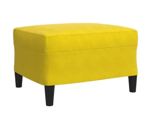 Trīsdaļīgs Dīvānu Komplekts Ar Spilveniem, Dzeltens Samts Vidaxl