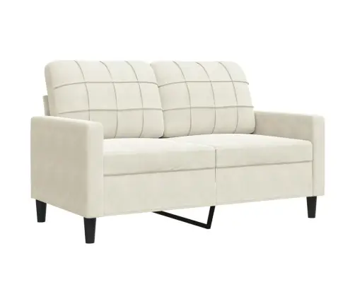 Trīsdaļīgs Dīvānu Komplekts Ar Spilveniem, Krēmkrāsas Samts Vidaxl