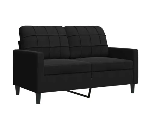 Divdaļīgs Dīvānu Komplekts Ar Spilveniem, Melns Samts Vidaxl