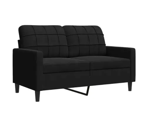 Trīsdaļīgs Dīvānu Komplekts Ar Spilveniem, Melns Samts Vidaxl