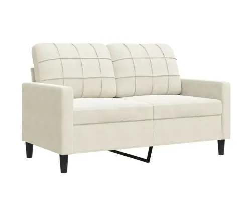 Trīsdaļīgs Dīvānu Komplekts Ar Spilveniem, Krēmkrāsas Samts Vidaxl