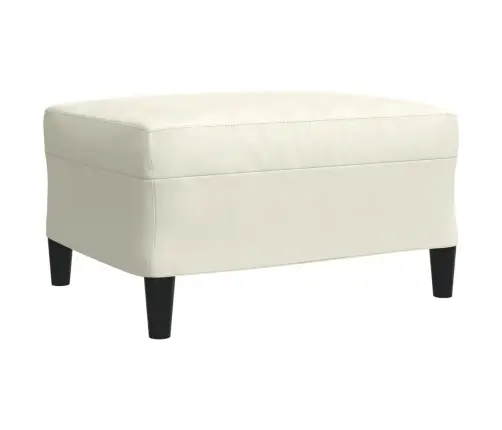 Četrdaļīgs Dīvānu Komplekts Ar Spilveniem, Krēmkrāsas Samts Vidaxl