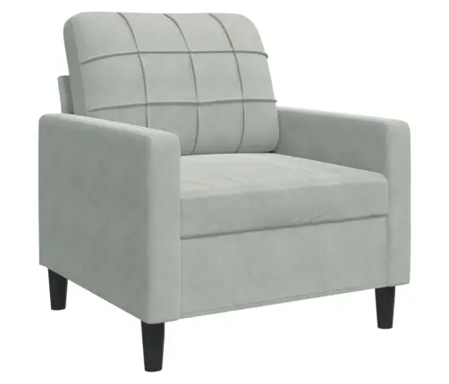 Trīsdaļīgs Dīvānu Komplekts Ar Spilveniem, Gaiši Pelēks Samts Vidaxl