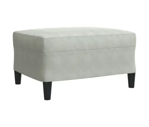 Četrdaļīgs Dīvānu Komplekts Ar Spilveniem, Gaiši Pelēks Samts Vidaxl